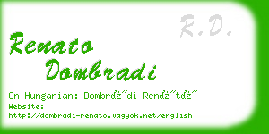 renato dombradi business card